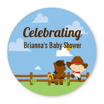  Little Cowboy - Personalized Baby Shower Table Confetti 