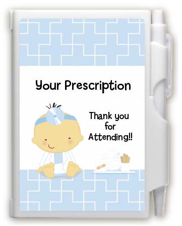  Little Doctor On The Way - Baby Shower Personalized Notebook Favor Caucasian