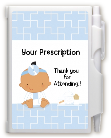  Little Doctor On The Way - Baby Shower Personalized Notebook Favor Caucasian