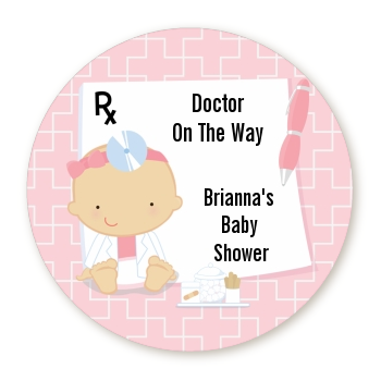  Little Girl Doctor On The Way - Personalized Baby Shower Table Confetti Caucasian