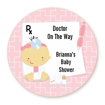  Little Girl Doctor On The Way - Personalized Baby Shower Table Confetti Caucasian