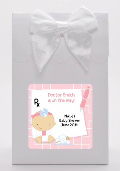  Little Girl Doctor On The Way - Baby Shower Goodie Bags Caucasian