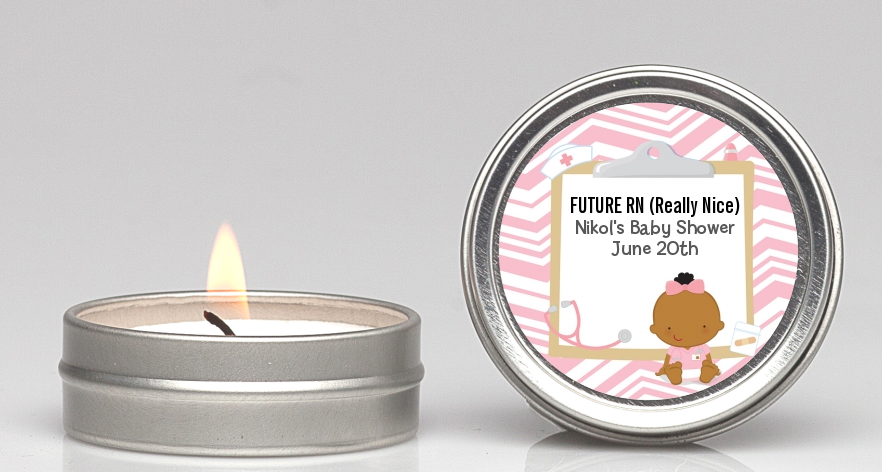  Little Girl Nurse On The Way - Baby Shower Candle Favors Caucasian