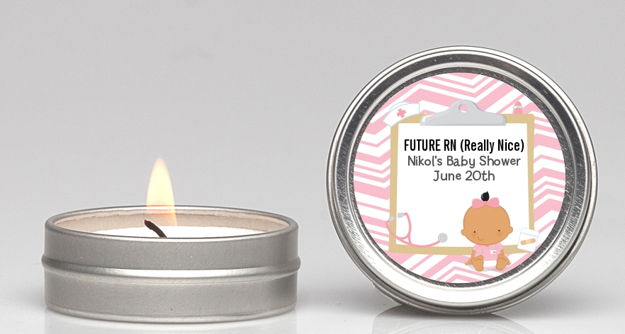  Little Girl Nurse On The Way - Baby Shower Candle Favors Caucasian