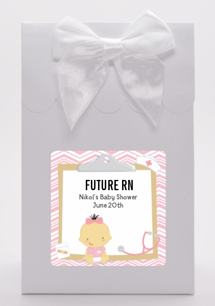  Little Girl Nurse On The Way - Baby Shower Goodie Bags Caucasian