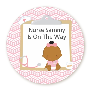  Little Girl Nurse On The Way - Personalized Baby Shower Table Confetti Caucasian