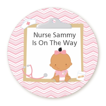  Little Girl Nurse On The Way - Personalized Baby Shower Table Confetti Caucasian