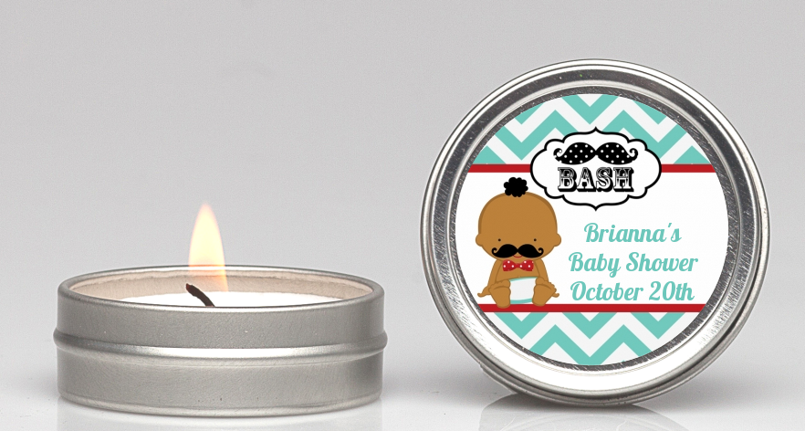  Little Man Mustache - Baby Shower Candle Favors Caucasian