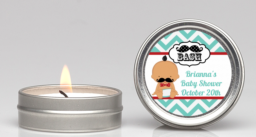  Little Man Mustache - Baby Shower Candle Favors Caucasian