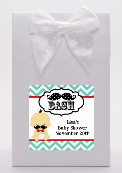  Little Man Mustache - Baby Shower Goodie Bags African American