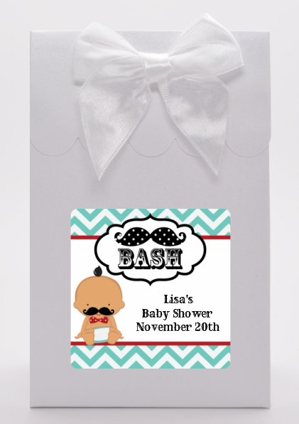  Little Man Mustache - Baby Shower Goodie Bags African American