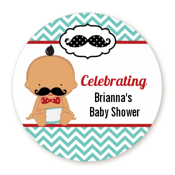  Little Man Mustache - Personalized Baby Shower Table Confetti Caucasain