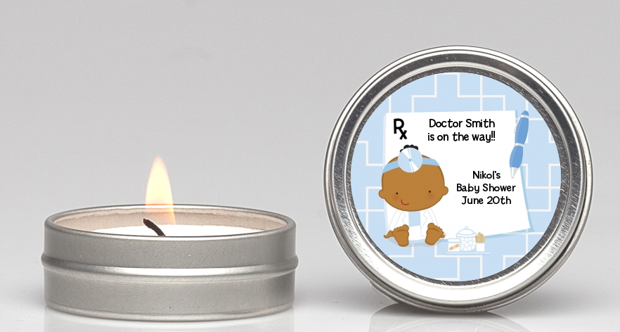  Little Doctor On The Way - Baby Shower Candle Favors Caucasian