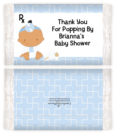  Little Doctor On The Way - Personalized Popcorn Wrapper Baby Shower Favors Caucasian