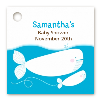 Little Squirt Whale - Personalized Baby Shower Card Stock Favor Tags