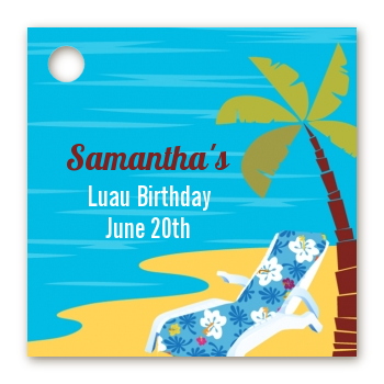 Luau - Personalized Birthday Party Card Stock Favor Tags