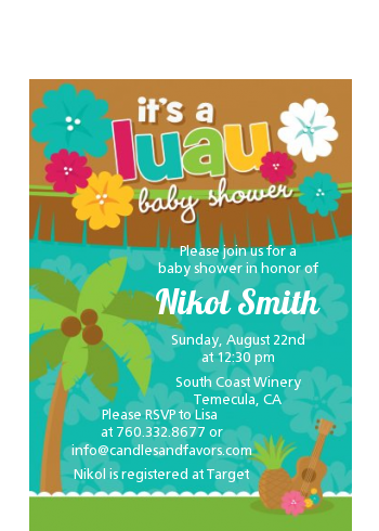  Luau - Baby Shower Petite Invitations baby shower