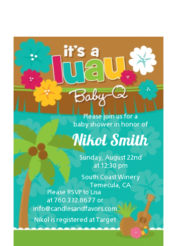  Luau - Baby Shower Petite Invitations baby shower