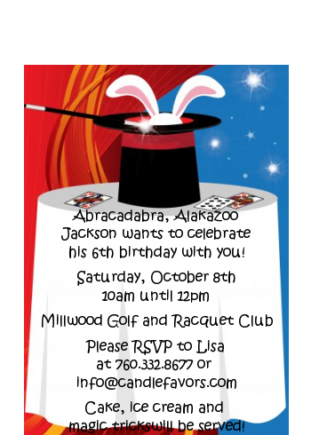 Magic - Birthday Party Petite Invitations