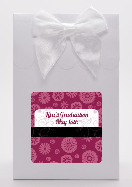 Maroon Floral - Graduation Party Goodie Bags