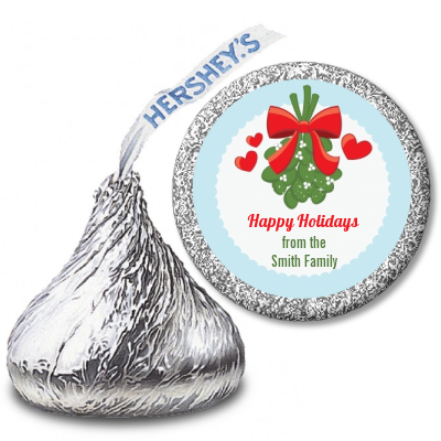 Mistletoe - Hershey Kiss Christmas Sticker Labels