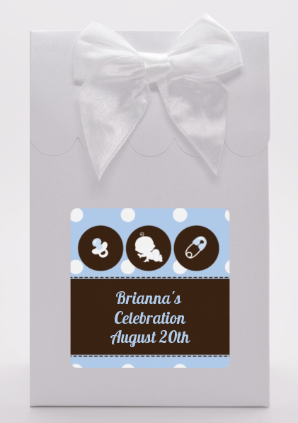 Modern Baby Boy Blue Polka Dots - Baby Shower Goodie Bags