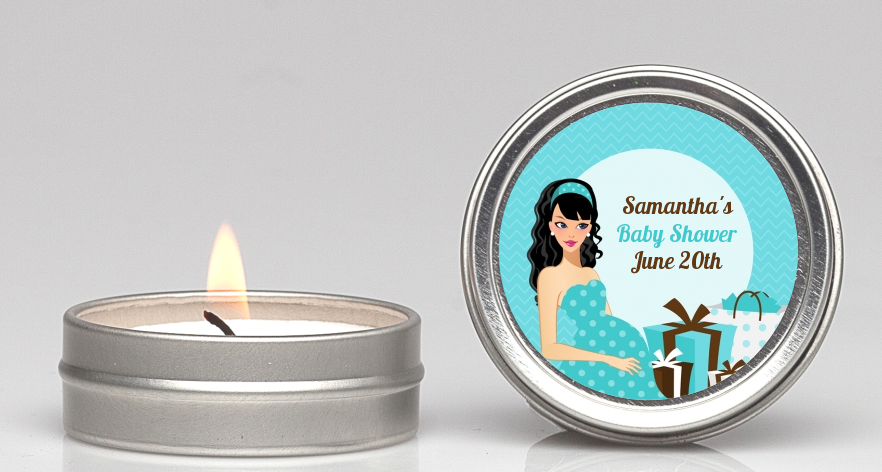  Modern Mommy Crib It's A Boy - Baby Shower Candle Favors Black Hair A