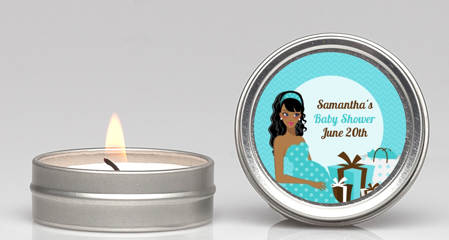  Modern Mommy Crib It's A Boy - Baby Shower Candle Favors Black Hair A