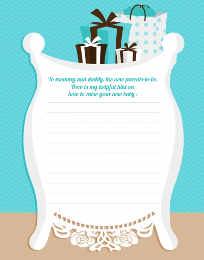 Modern Mommy Crib It's A Boy - Baby Shower Notes of Advice