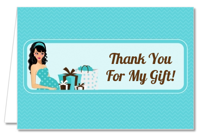  Modern Mommy Crib It's A Boy - Baby Shower Thank You Cards Black Hair A