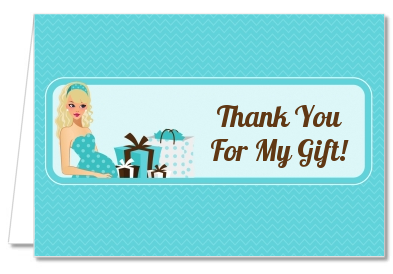  Modern Mommy Crib It's A Boy - Baby Shower Thank You Cards Black Hair A