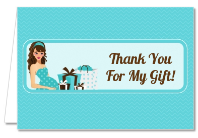  Modern Mommy Crib It's A Boy - Baby Shower Thank You Cards Black Hair A