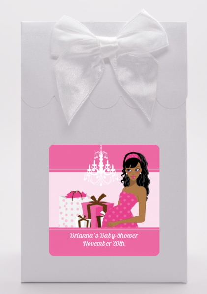  Modern Mommy Crib It's A Girl - Baby Shower Goodie Bags Black Hair A