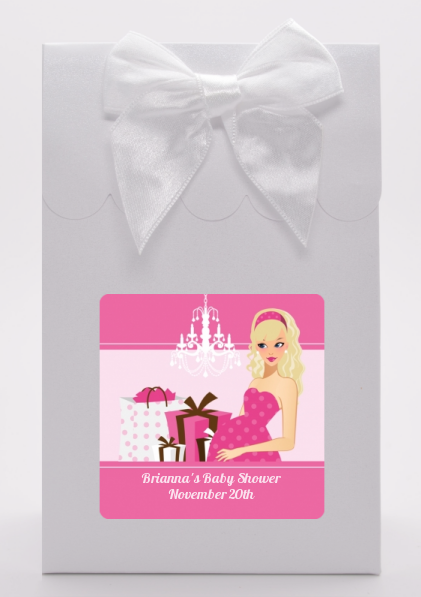  Modern Mommy Crib It's A Girl - Baby Shower Goodie Bags Black Hair A