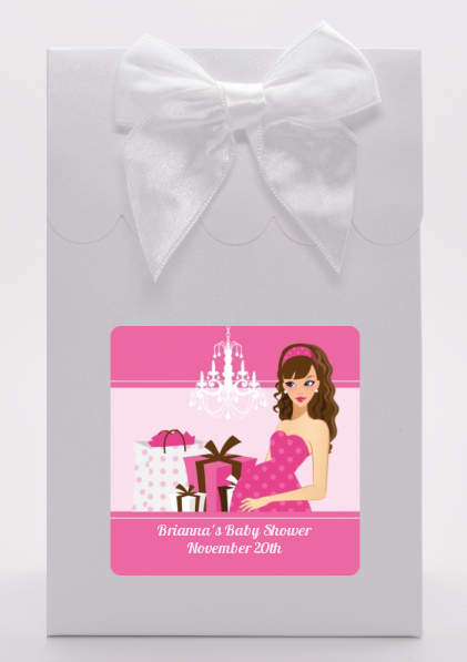  Modern Mommy Crib It's A Girl - Baby Shower Goodie Bags Black Hair A