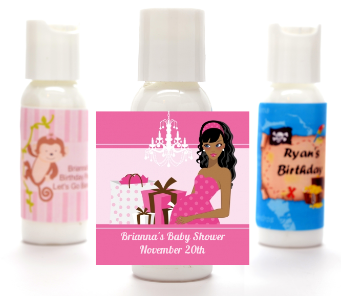  Modern Mommy Crib It's A Girl - Personalized Baby Shower Lotion Favors Black Hair A