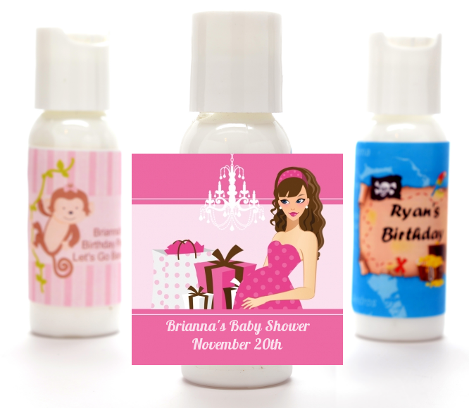  Modern Mommy Crib It's A Girl - Personalized Baby Shower Lotion Favors Black Hair A