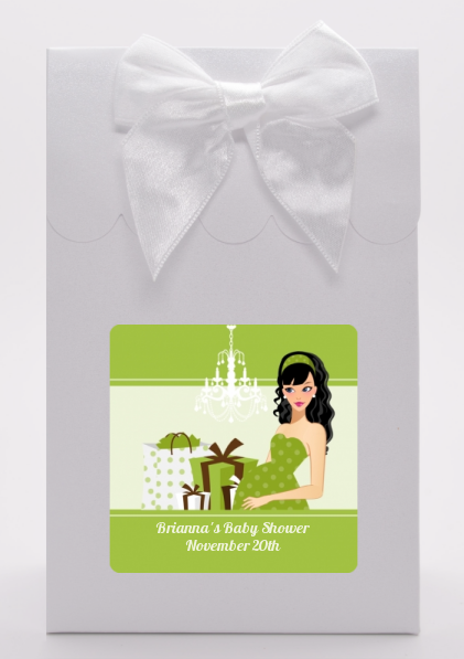  Modern Mommy Crib Neutral - Baby Shower Goodie Bags Black Hair A