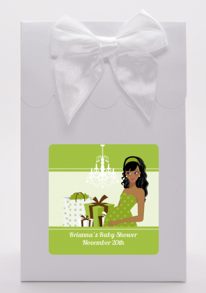  Modern Mommy Crib Neutral - Baby Shower Goodie Bags Black Hair A