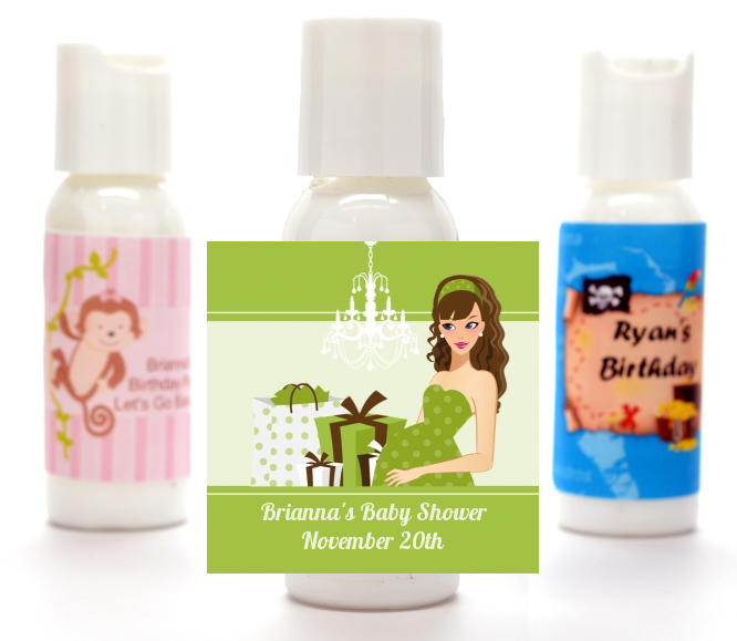  Modern Mommy Crib Neutral - Personalized Baby Shower Lotion Favors Black Hair A
