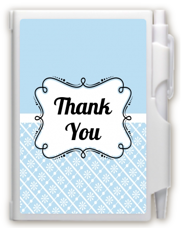 Modern Thatch Light Blue -  Personalized Notebook Favor