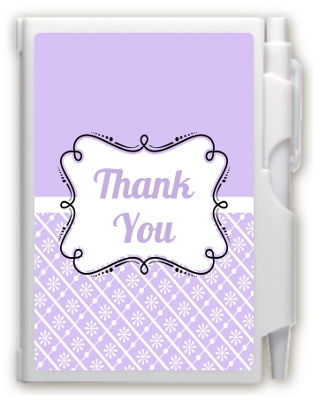 Modern Thatch Lilac -  Personalized Notebook Favor