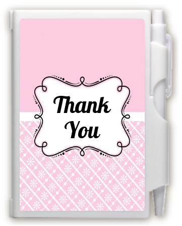 Modern Thatch Pink -  Personalized Notebook Favor