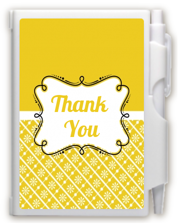 Modern Thatch Yellow -  Personalized Notebook Favor