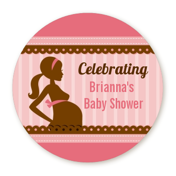  Mommy Silhouette It's a Girl - Personalized Baby Shower Table Confetti 