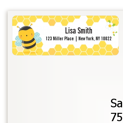 Mommy To Bee - Baby Shower Return Address Labels