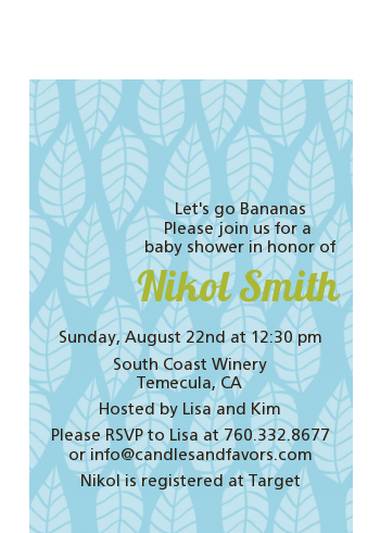  Monkey Boy - Baby Shower Petite Invitations 