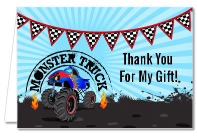 Monster Truck - Birthday Party Thank You Cards