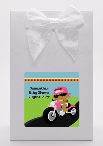 Motorcycle African American Baby Girl - Baby Shower Goodie Bags
