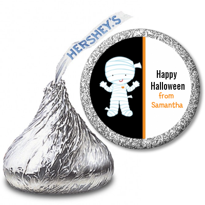 Mummy Costume - Hershey Kiss Halloween Sticker Labels